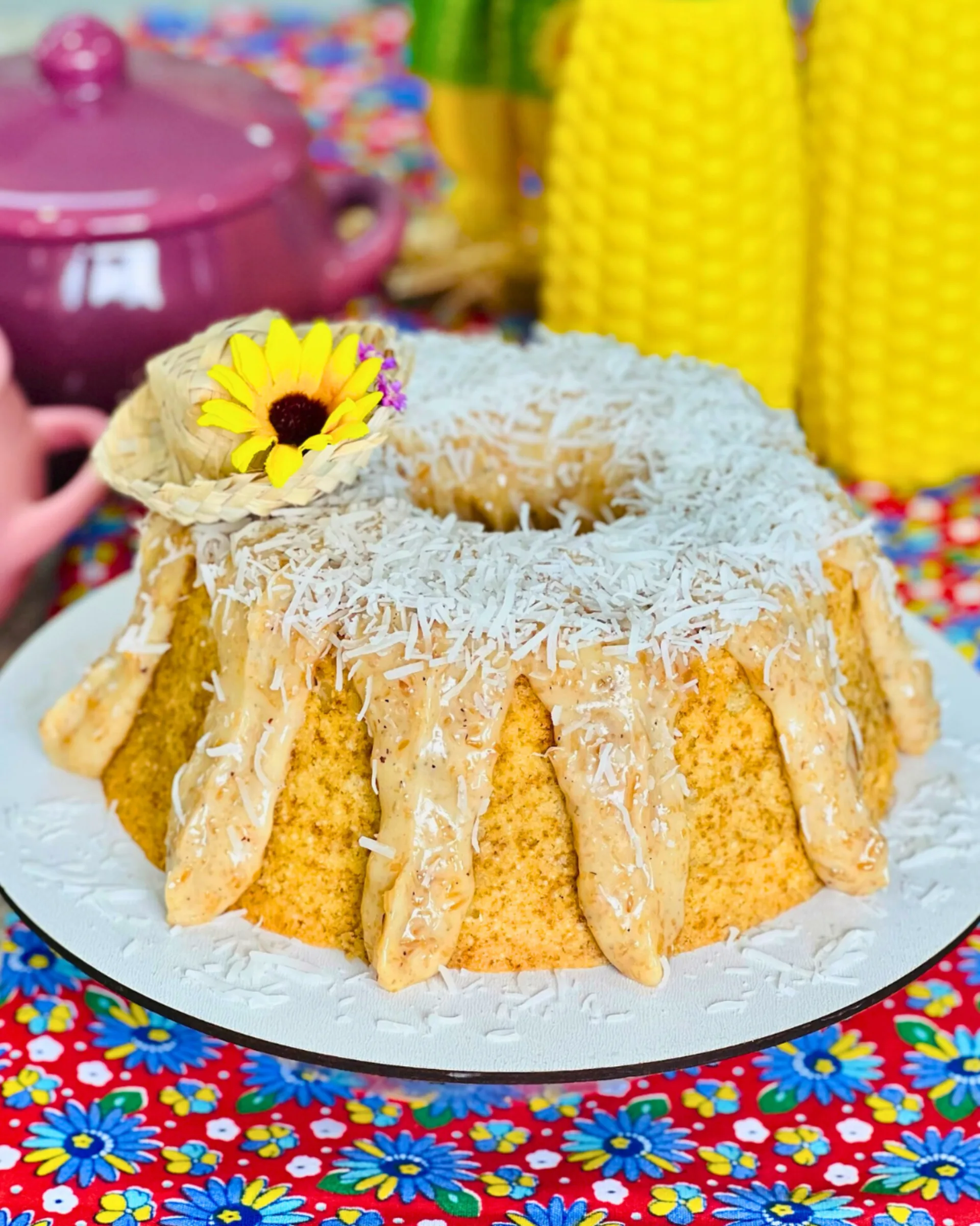 Bolo de Tapioca com Coco Queimado